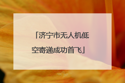 济宁市无人机低空寄递成功首飞