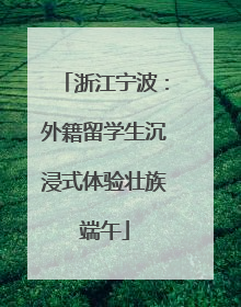 浙江宁波：外籍留学生沉浸式体验壮族端午