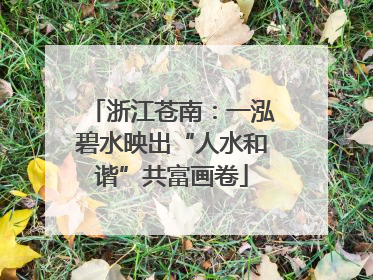 浙江苍南：一泓碧水映出“人水和谐”共富画卷