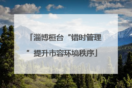 淄博桓台“错时管理”提升市容环境秩序