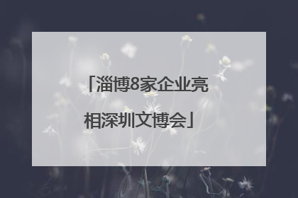 淄博8家企业亮相深圳文博会