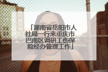 湖南省岳阳市人社局一行来重庆市巴南区调研工伤保险经办管理工作