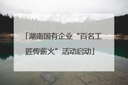 湖南国有企业“百名工匠传薪火”活动启动