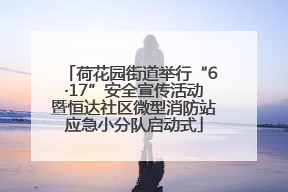 荷花园街道举行“6·17”安全宣传活动暨恒达社区微型消防站应急小分队启动式
