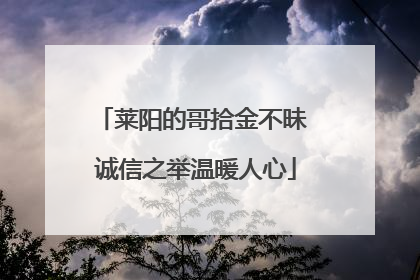 莱阳的哥拾金不昧 诚信之举温暖人心