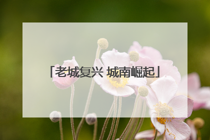 老城复兴 城南崛起