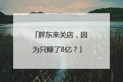 胖东来关店，因为只赚了8亿？