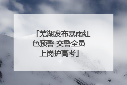 芜湖发布暴雨红色预警 交警全员上岗护高考