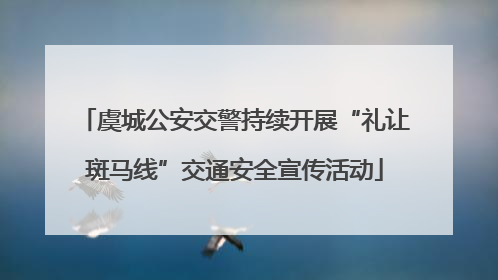 虞城公安交警持续开展“礼让斑马线”交通安全宣传活动
