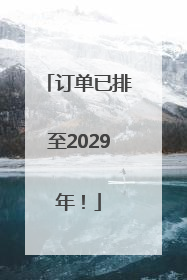 订单已排至2029年！