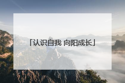 认识自我 向阳成长