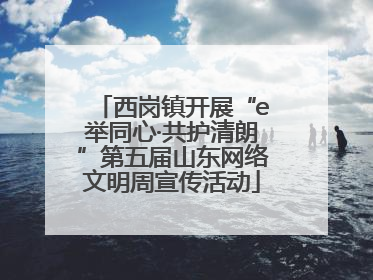 西岗镇开展“e举同心·共护清朗”第五届山东网络文明周宣传活动