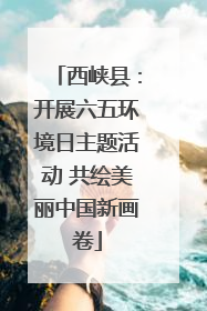 西峡县：开展六五环境日主题活动 共绘美丽中国新画卷