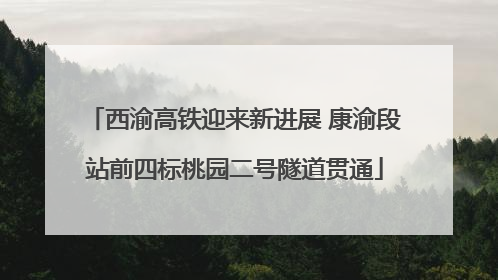 西渝高铁迎来新进展 康渝段站前四标桃园二号隧道贯通