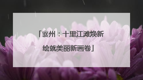 襄州：十里江滩焕新 绘就美丽新画卷