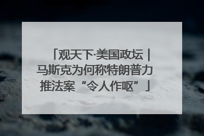 观天下·美国政坛｜马斯克为何称特朗普力推法案“令人作呕”