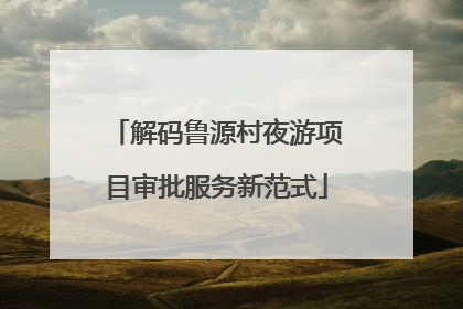 解码鲁源村夜游项目审批服务新范式