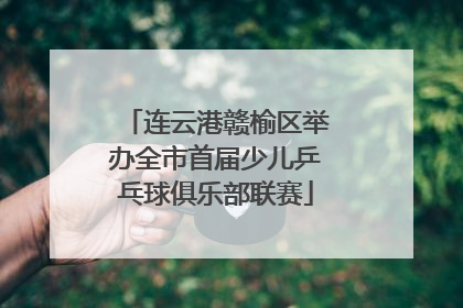 连云港赣榆区举办全市首届少儿乒乓球俱乐部联赛