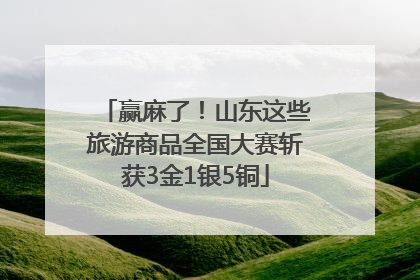 赢麻了！山东这些旅游商品全国大赛斩获3金1银5铜