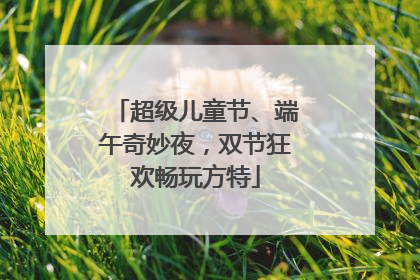 超级儿童节、端午奇妙夜，双节狂欢畅玩方特