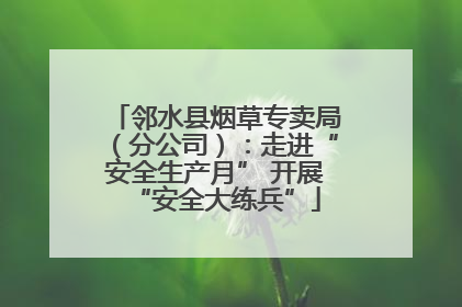 邻水县烟草专卖局（分公司）：走进“安全生产月” 开展“安全大练兵”