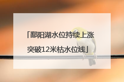 鄱阳湖水位持续上涨 突破12米枯水位线