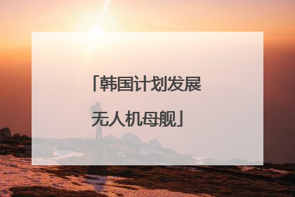 韩国计划发展无人机母舰