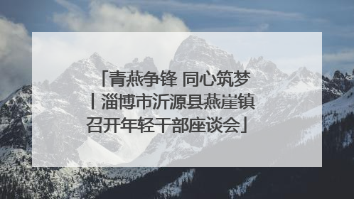青燕争锋 同心筑梦丨淄博市沂源县燕崖镇召开年轻干部座谈会
