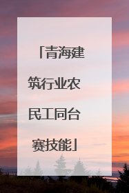 青海建筑行业农民工同台赛技能
