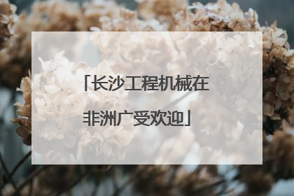 长沙工程机械在非洲广受欢迎