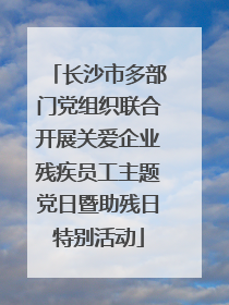 长沙市多部门党组织联合开展关爱企业残疾员工主题党日暨助残日特别活动