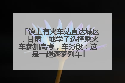 镇上有火车站直达城区，甘肃一地学子选择乘火车参加高考，车务段：这是一趟逐梦列车