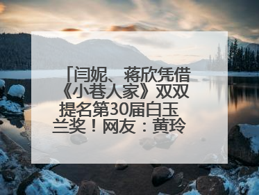 闫妮、蒋欣凭借《小巷人家》双双提名第30届白玉兰奖！网友：黄玲宋莹又相遇了