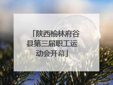陕西榆林府谷县第三届职工运动会开幕