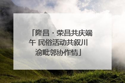隆昌・荣昌共庆端午 民俗活动共叙川渝毗邻协作情