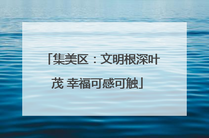 集美区：文明根深叶茂 幸福可感可触