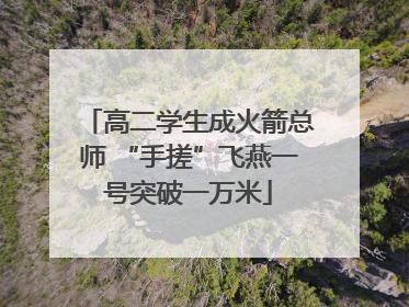 高二学生成火箭总师 “手搓”飞燕一号突破一万米