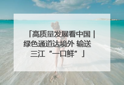高质量发展看中国｜绿色通道达境外 输送三江“一口鲜”