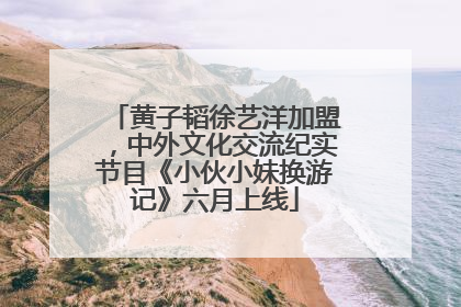 黄子韬徐艺洋加盟，中外文化交流纪实节目《小伙小妹换游记》六月上线
