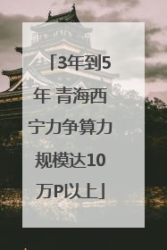 3年到5年 青海西宁力争算力规模达10万P以上
