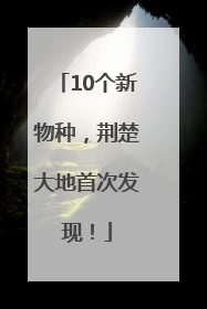 10个新物种，荆楚大地首次发现！