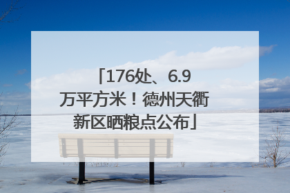 176处、6.9万平方米！德州天衢新区晒粮点公布
