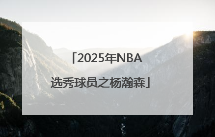 2025年NBA选秀球员之杨瀚森