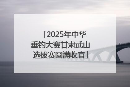 2025年中华垂钓大赛甘肃武山选拔赛圆满收官