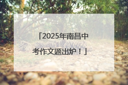 2025年南昌中考作文题出炉！