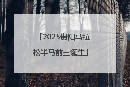 2025贵阳马拉松半马前三诞生