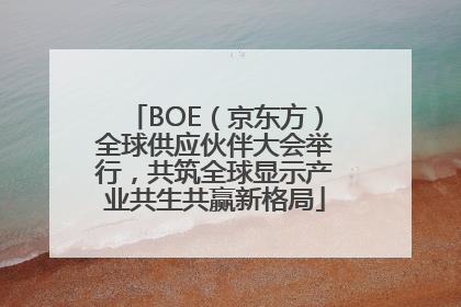 BOE（京东方）全球供应伙伴大会举行，共筑全球显示产业共生共赢新格局